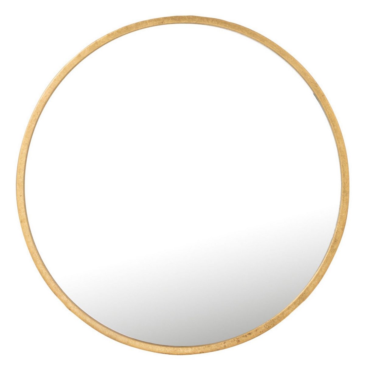 Miroir Mona Round J-Line doré de face, diamètre 50 cm