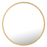 Miroir Mona Round J-Line doré de face, diamètre 50 cm