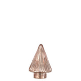 Sapin de Noël J-Line en verre rose, ambiance festive dans un salon moderne