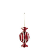 Suspension J-Line Candy pliable en papier blanc et rouge, vue de face