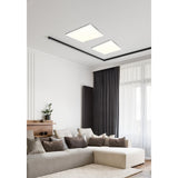 Panneau d'assemblage LED Mondera, lampe de montage en métal et en plastique en blanc avec des LED fermement installées, 29,5 x 29,5 cm pour les intérieurs