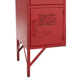 Poignées de tiroirs de l'armoire J-Line rouge
