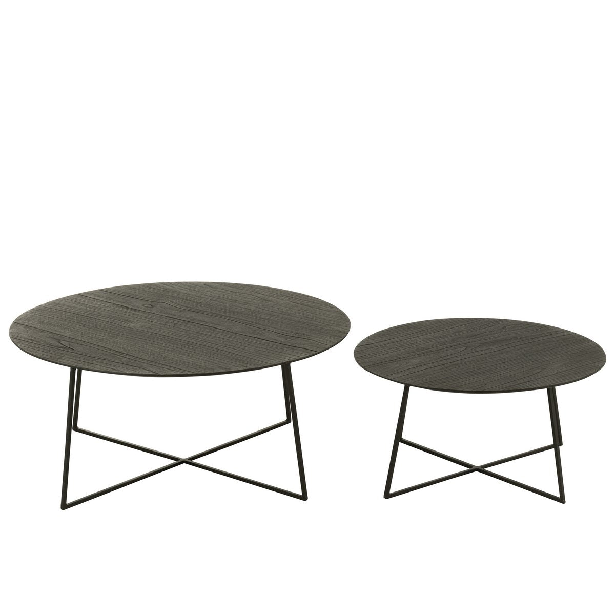Détail du design contemporain de la table d'appoint J-Line Round