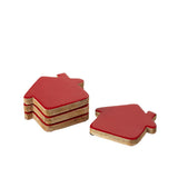 Détails des sous-verres J-Line en bois, finition soignée