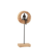 Figure Think Ring J-Line, détail du bois et de l'aluminium
