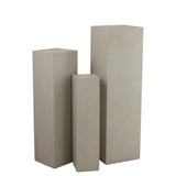 Socle J-Line rectangulaire haut - céramique - beige - grand