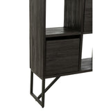 Vue latérale de l'armoire J-Line en bois recyclé