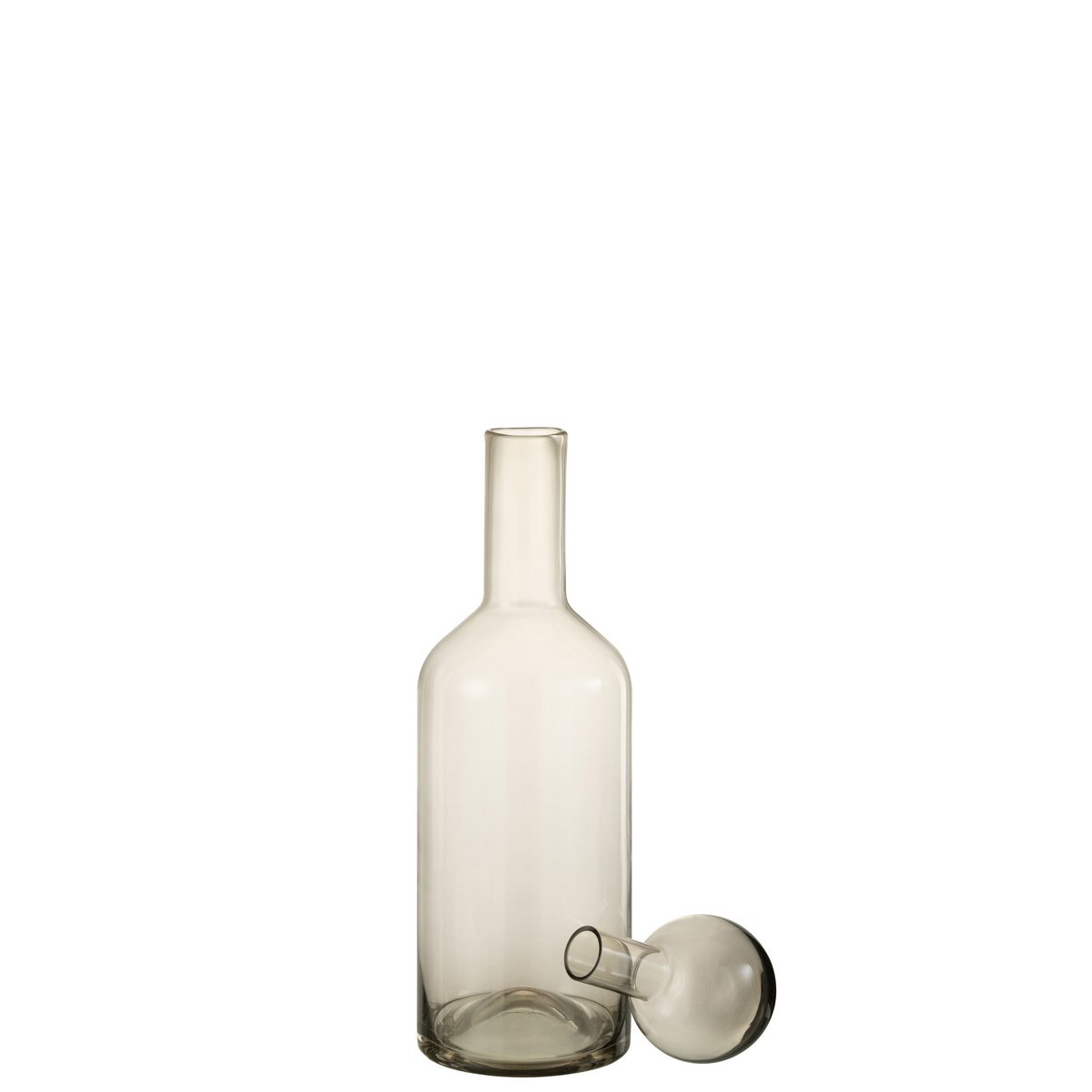 Bouteille déco Norma en verre gris, vue de face