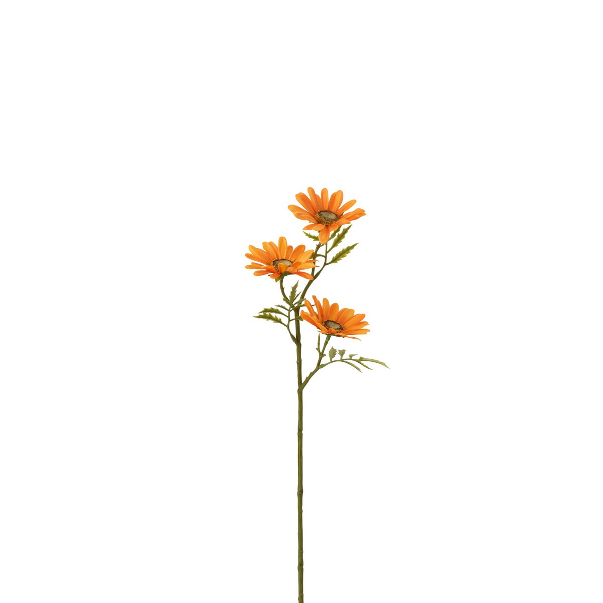 Fleur Marguerite orange J-Line en plastique, vue de face