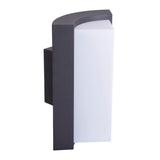 LED sur la lampe murale extérieure "Rico" de 14,8 cm de haut, en métal et en plastique en anthracite, avec LED intégré