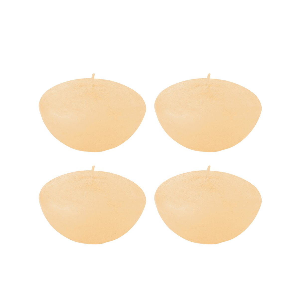 Bougie flottante J-Line beige, vue de face avec lumière douce