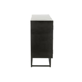 Détail du bois et du fer de l'armoire J-Line Shanil