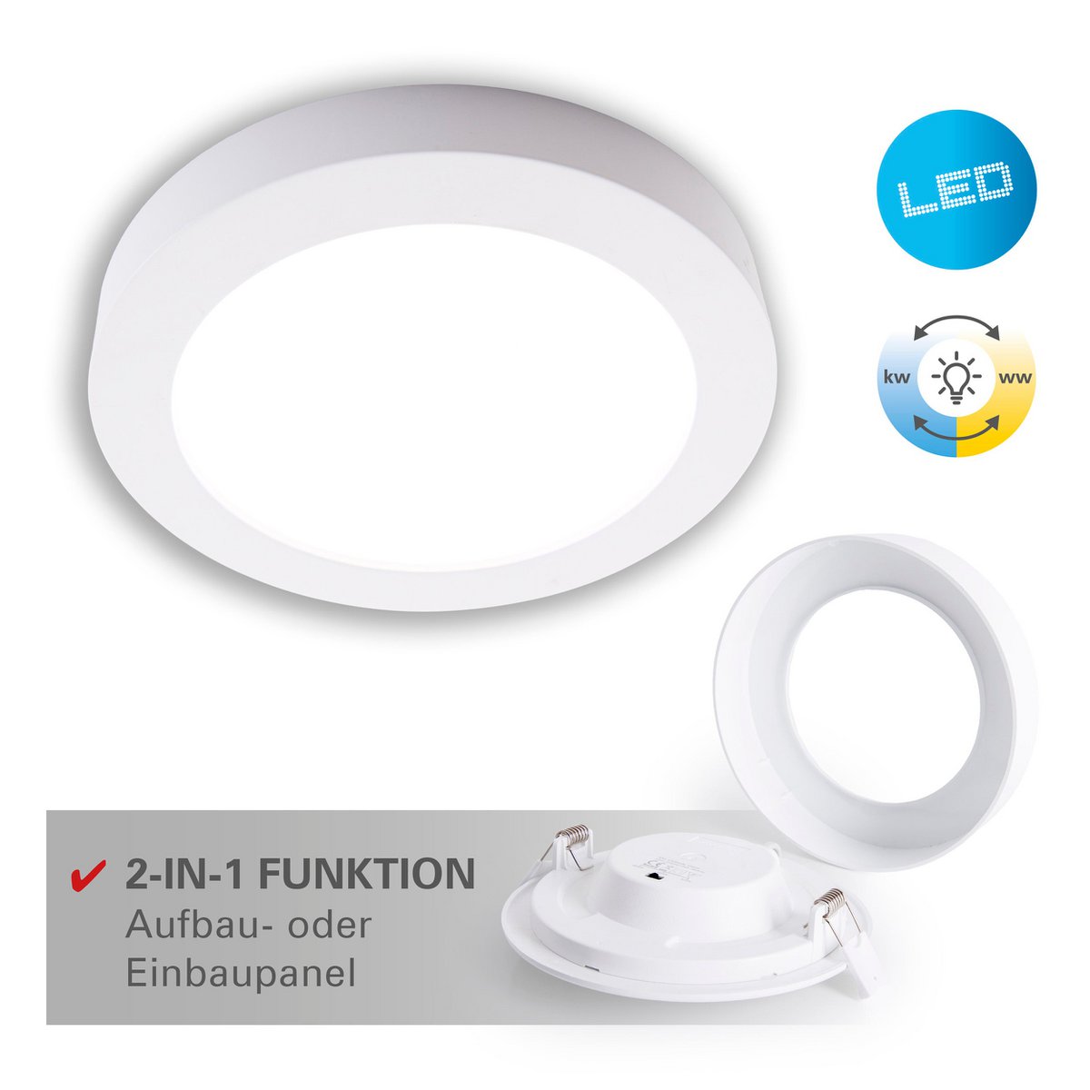LED ON / MISE À JOUR lampe "Complex" D: 24,6 cm