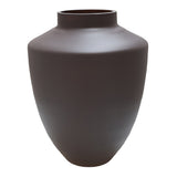 Vase marron mat en verre soufflé