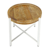 Table d'appoint table basse ronde ø46xH45cm structure métal Sioux