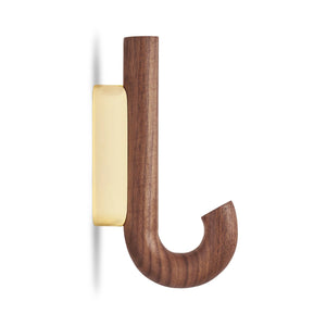 HOOK Cintre Mini Noyer Laiton