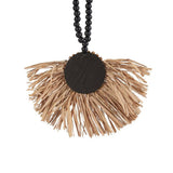 Le Pompon Raphia Mahkota - Noir Naturel