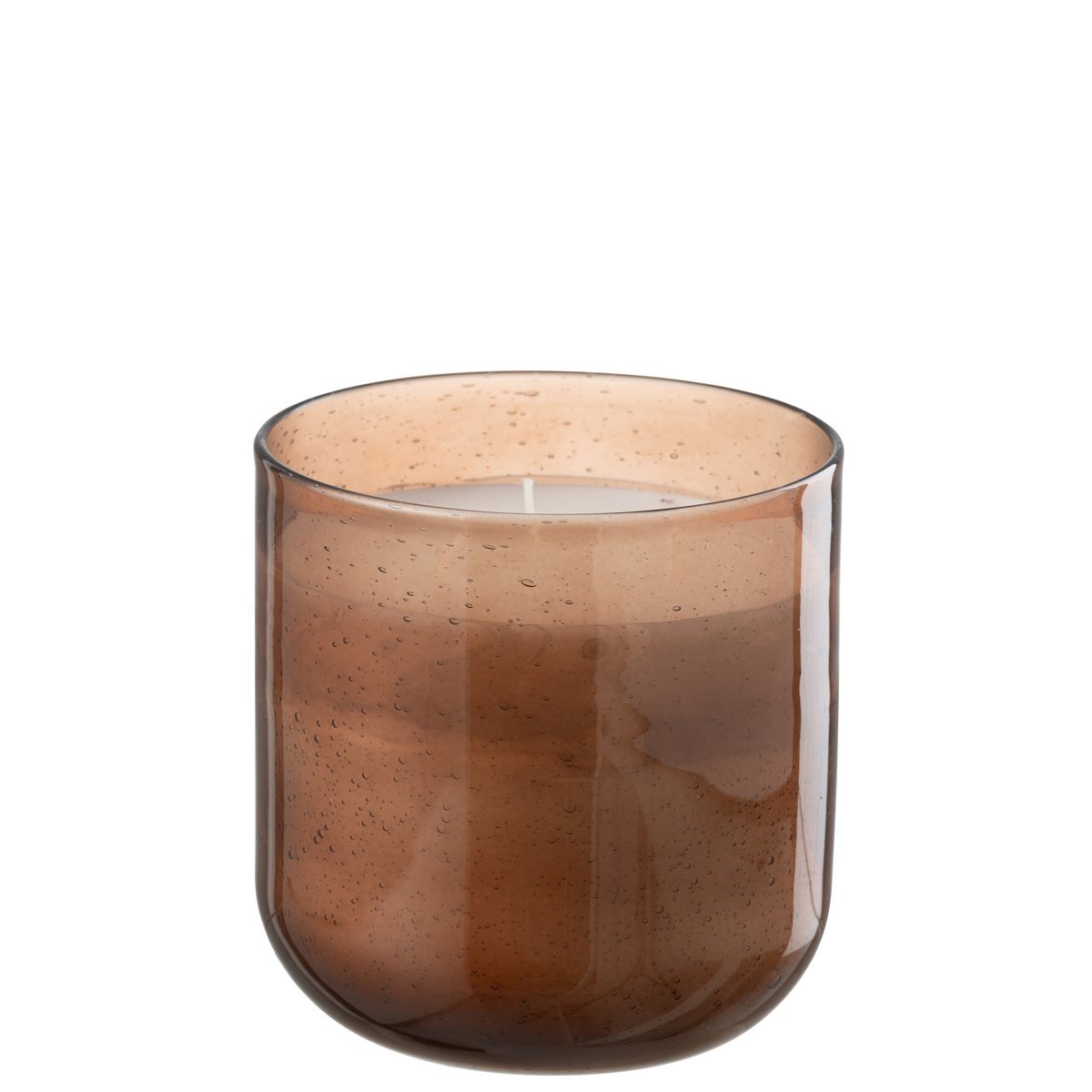 Bougie parfumée J-Line Li-ly Land en cire marron, vue de face