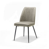 Chaise Paula tissu noir Soft Sand