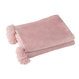 Pompon à carreaux J-Line en babyroze, vue d'ensemble