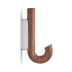 CROCHET Cintre Mini Noyer Chrome