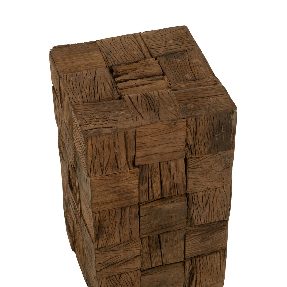 Détail du socle J-Line en bois naturel - texture