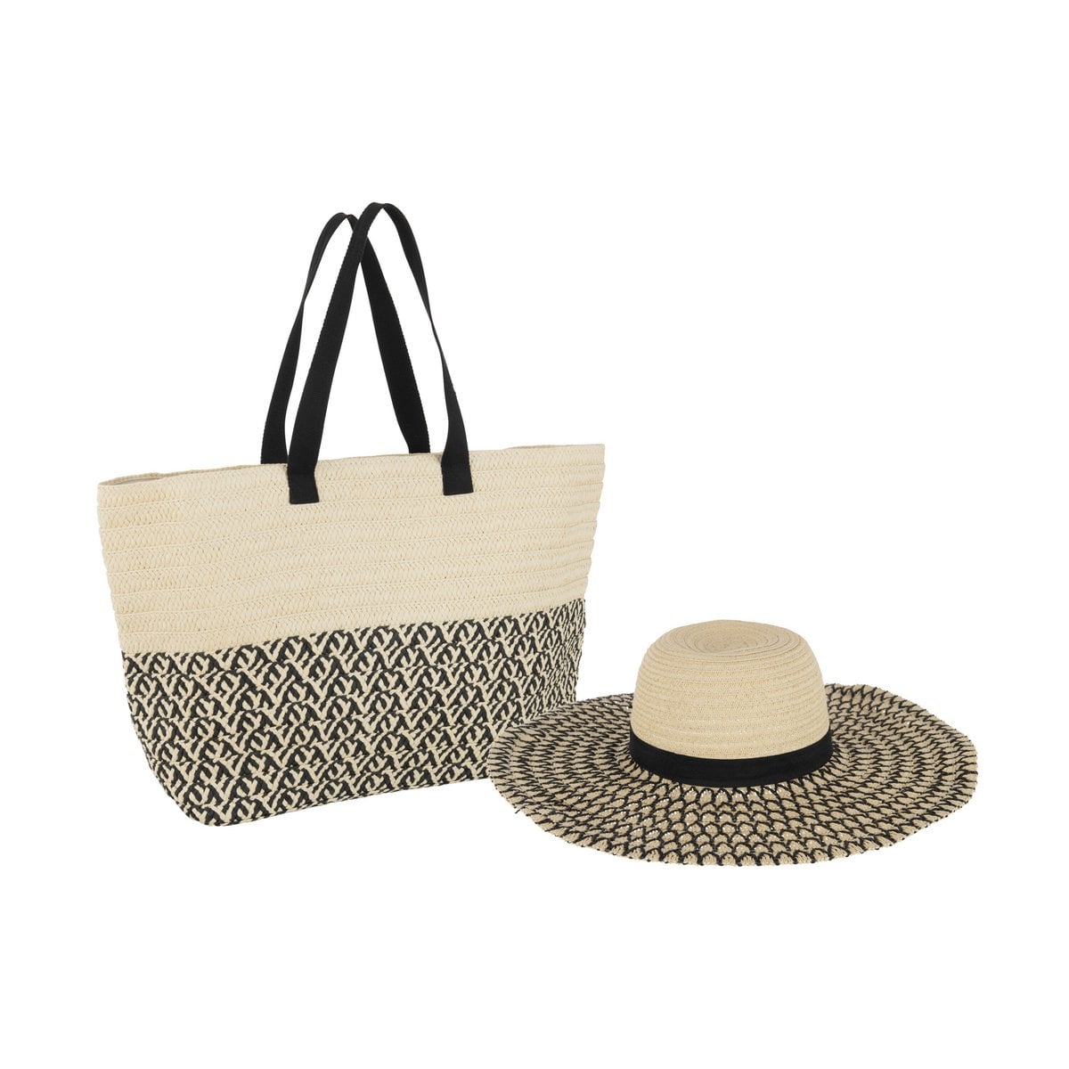 Chapeau décoratif J-Line avec motifs élégants en papier et coton