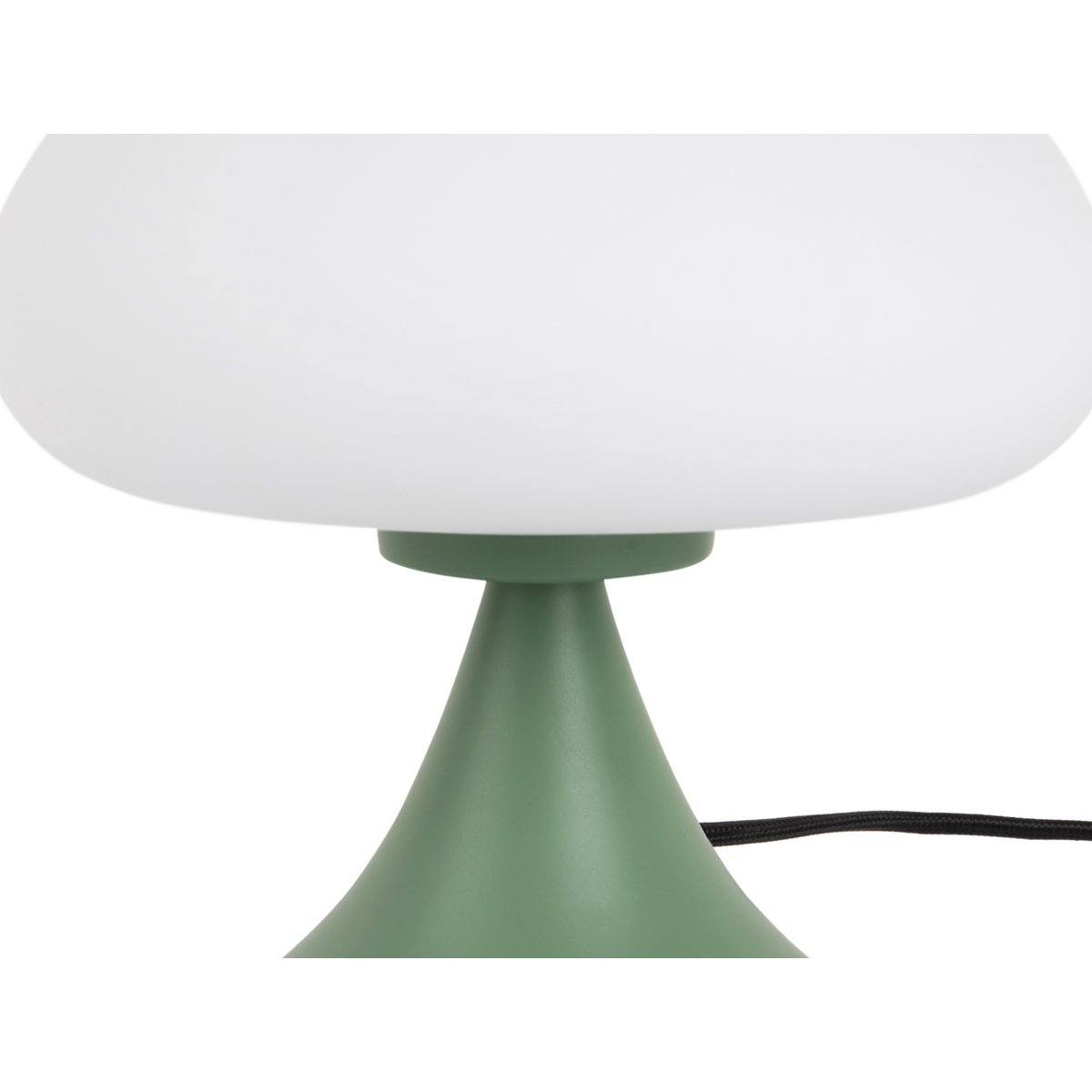 Détail de la lampe de table champignon Fungo, couleur verte