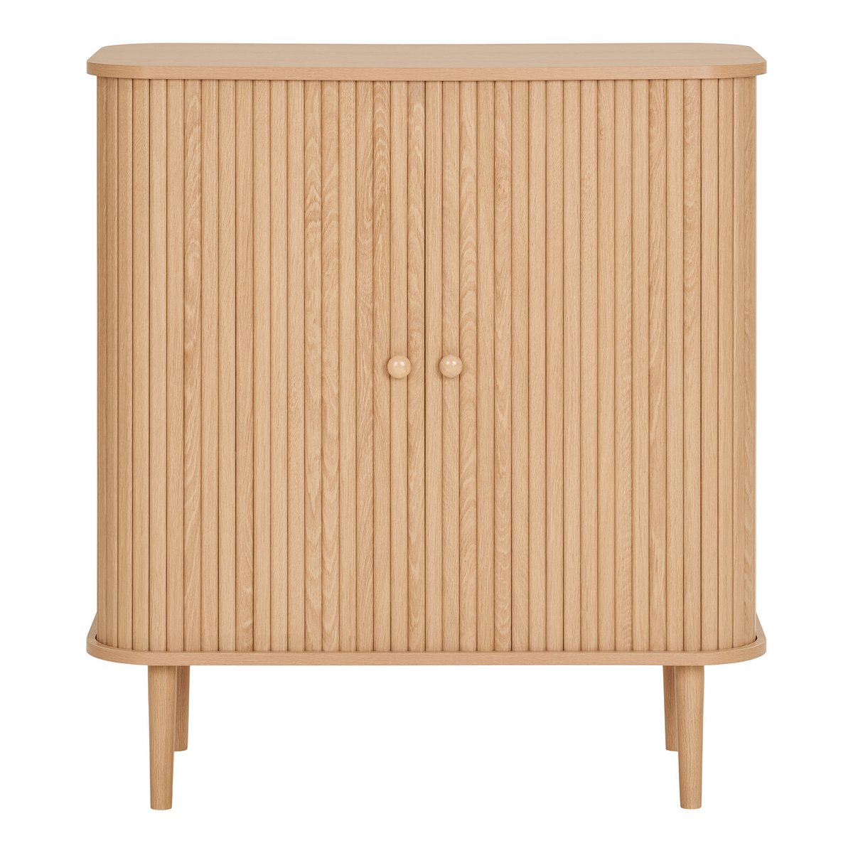 Buffet Nikko en bois naturel avec deux portes, vue de face