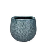 Pot Gabriel en céramique bleue, design moderne et élégant