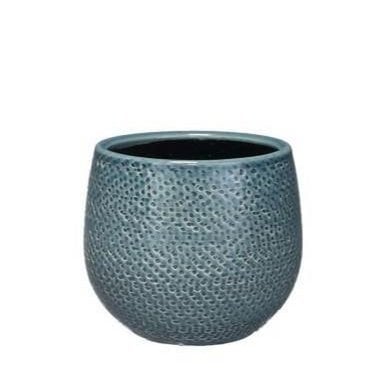 Pot Gabriel en céramique bleue, design moderne et élégant
