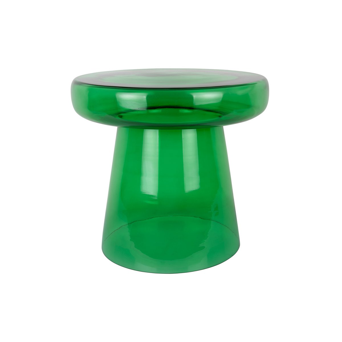 Table d'appoint Simpleza en verre vert, élégante et fonctionnelle