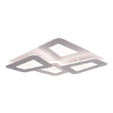 Plafond LED "Simen" 48 x 48 cm, métal et plastique, blanc, LED intégré, blanc chaud