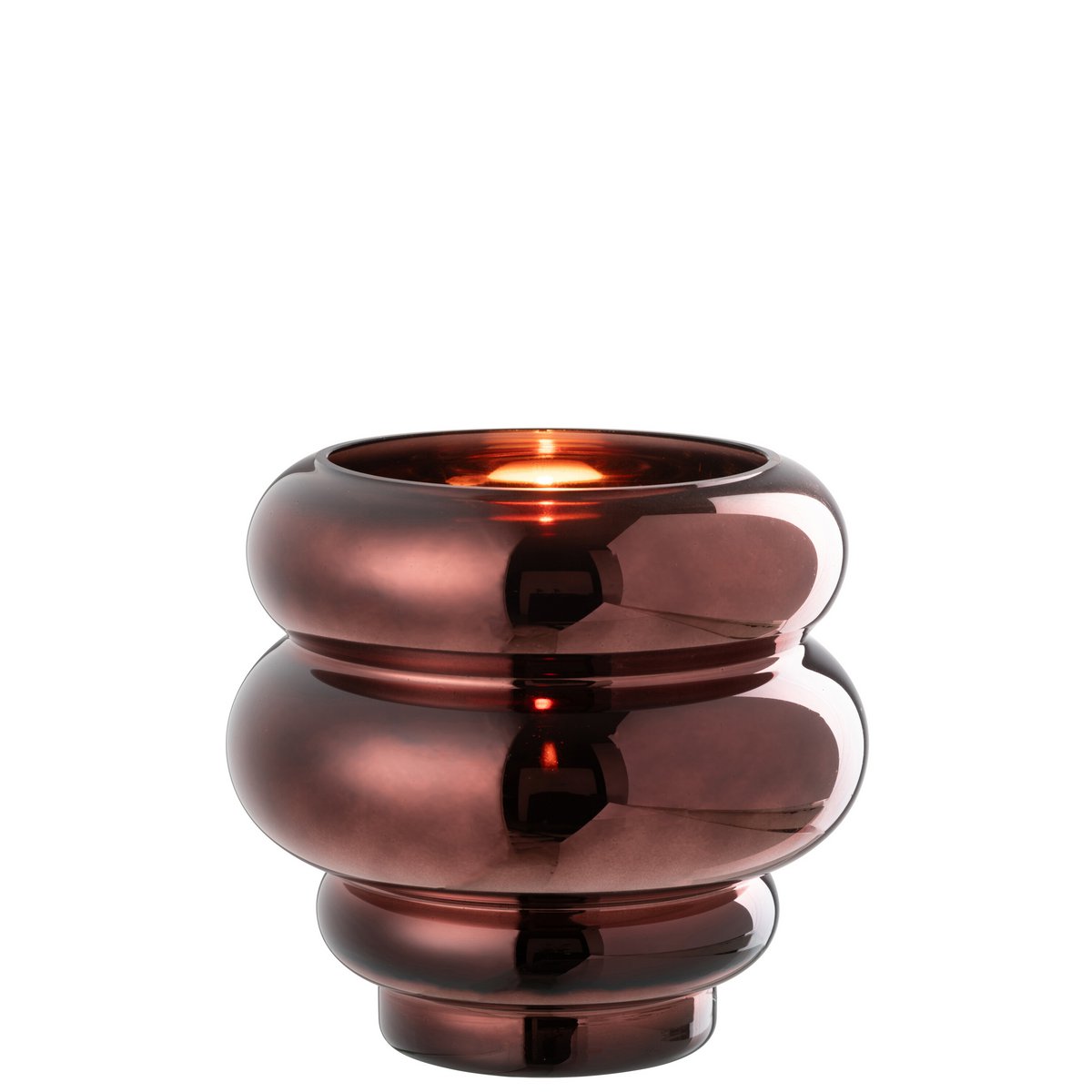 Vase Cléa de J-Line, design moderne et finition brillante.