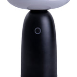 LED SOLAIRE LED "Ada" noir pour l'extérieur, lampe de table à LED en métal et en plastique 22,5 x 16 cm