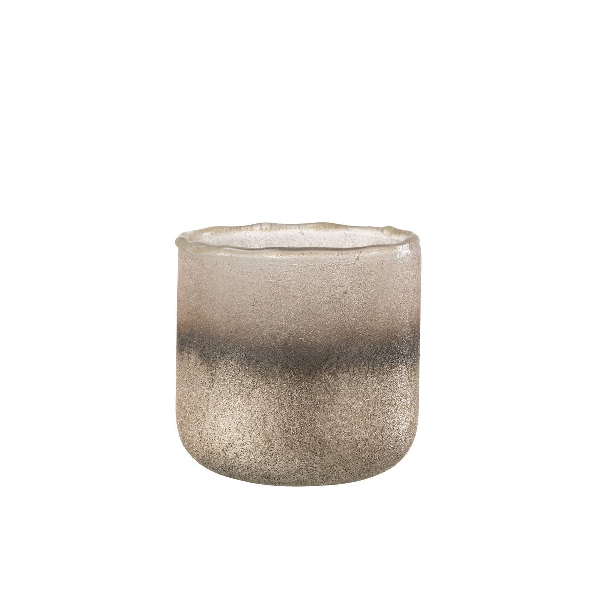 Lanterne J-Line Camille en verre rose, vue de face