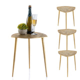 Table d'appoint Table décorative en métal en 4 parties ALSTER 40x45x40 cm Classe triangulaire.