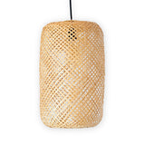 Abat-jour en bambou tressé – Lampe à suspension faite main AGUNG (Ø 22 cm)