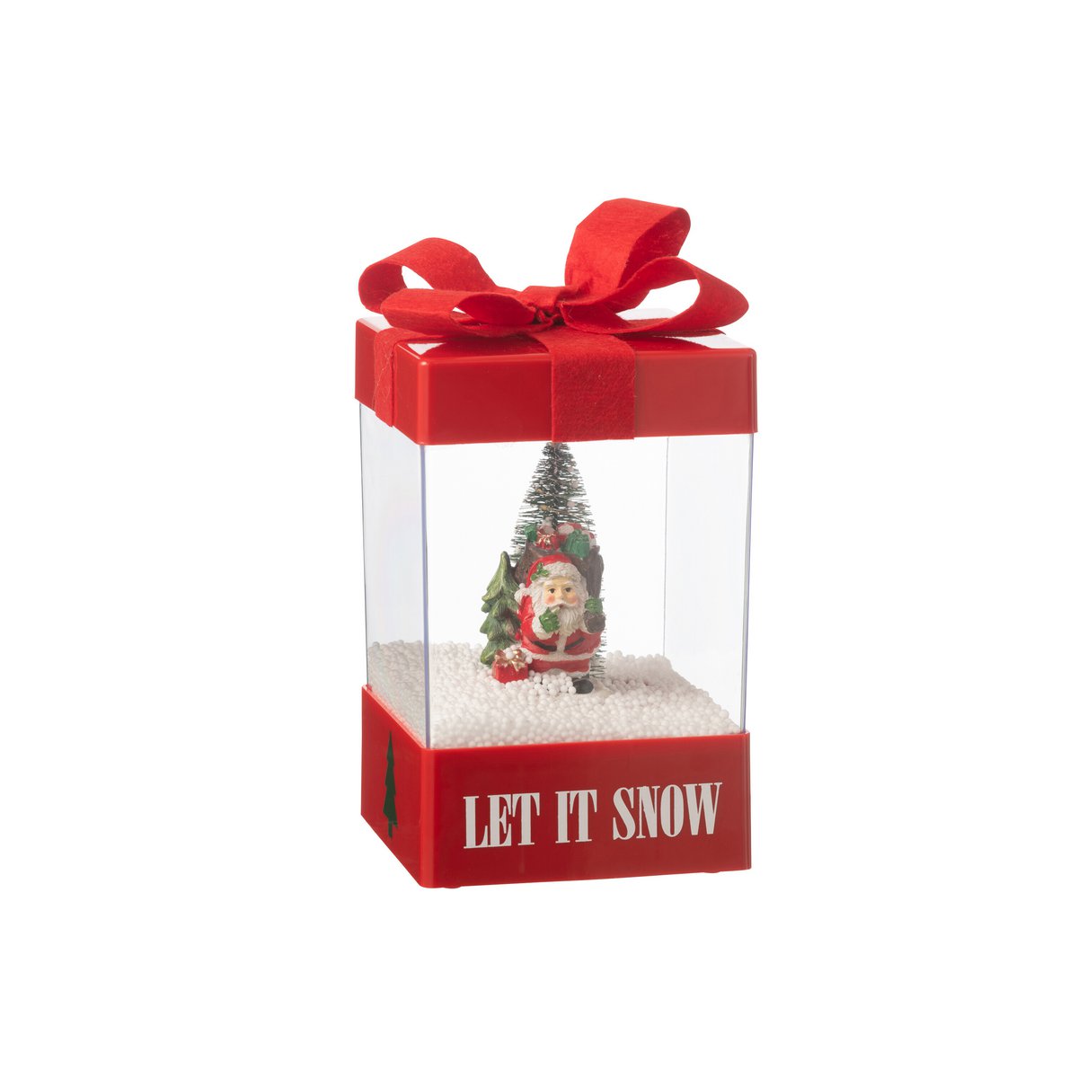 Coffret cadeau boule à neige J-Line avec éclairage LED multicolore