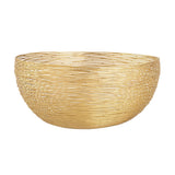 Panier de fruits 4 parties Ø 30 cm h 13 cm Bol de panier à pain métal autour de la structure de fil en argent ou en orce en or