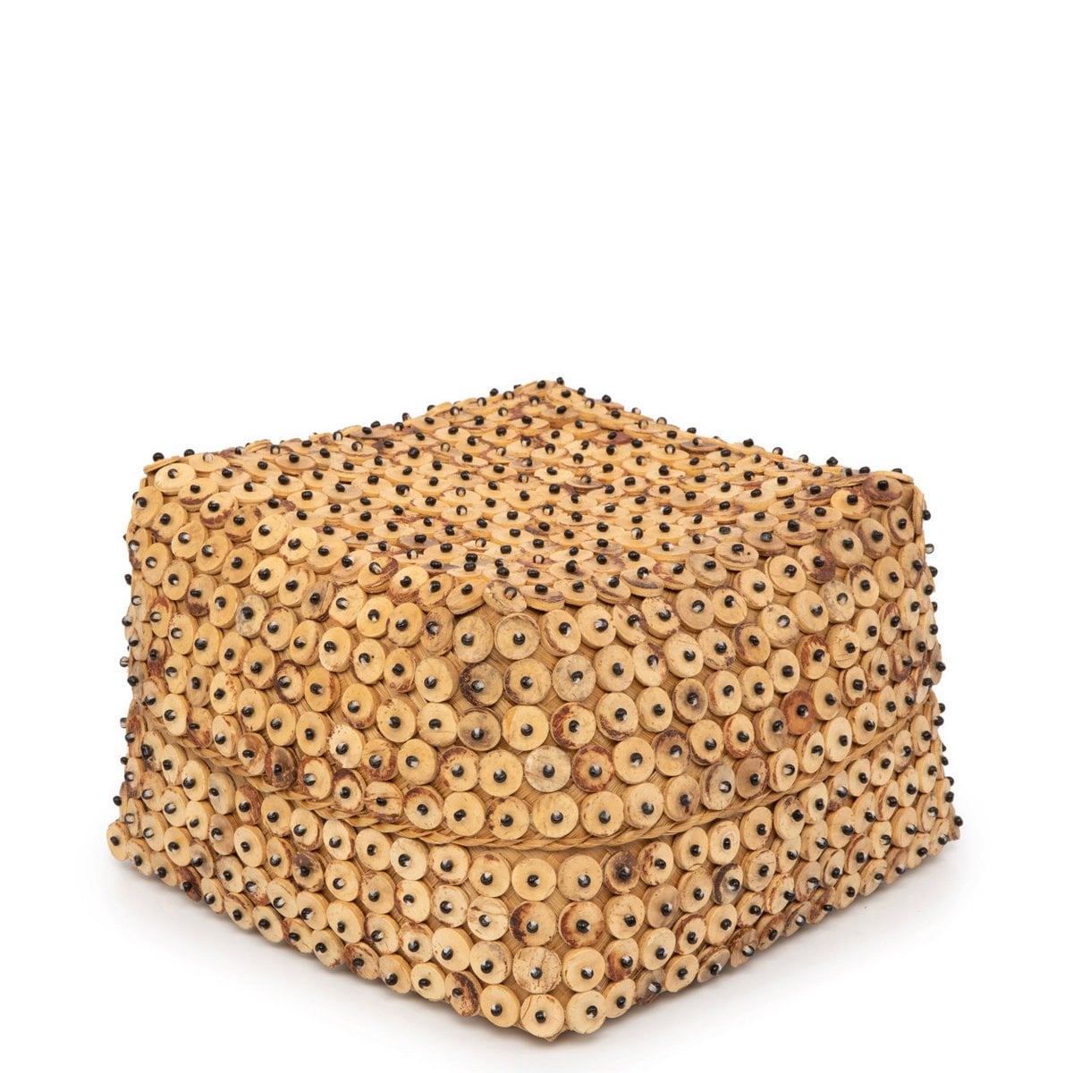 Panier en coque de coco - mise en scène dans un salon