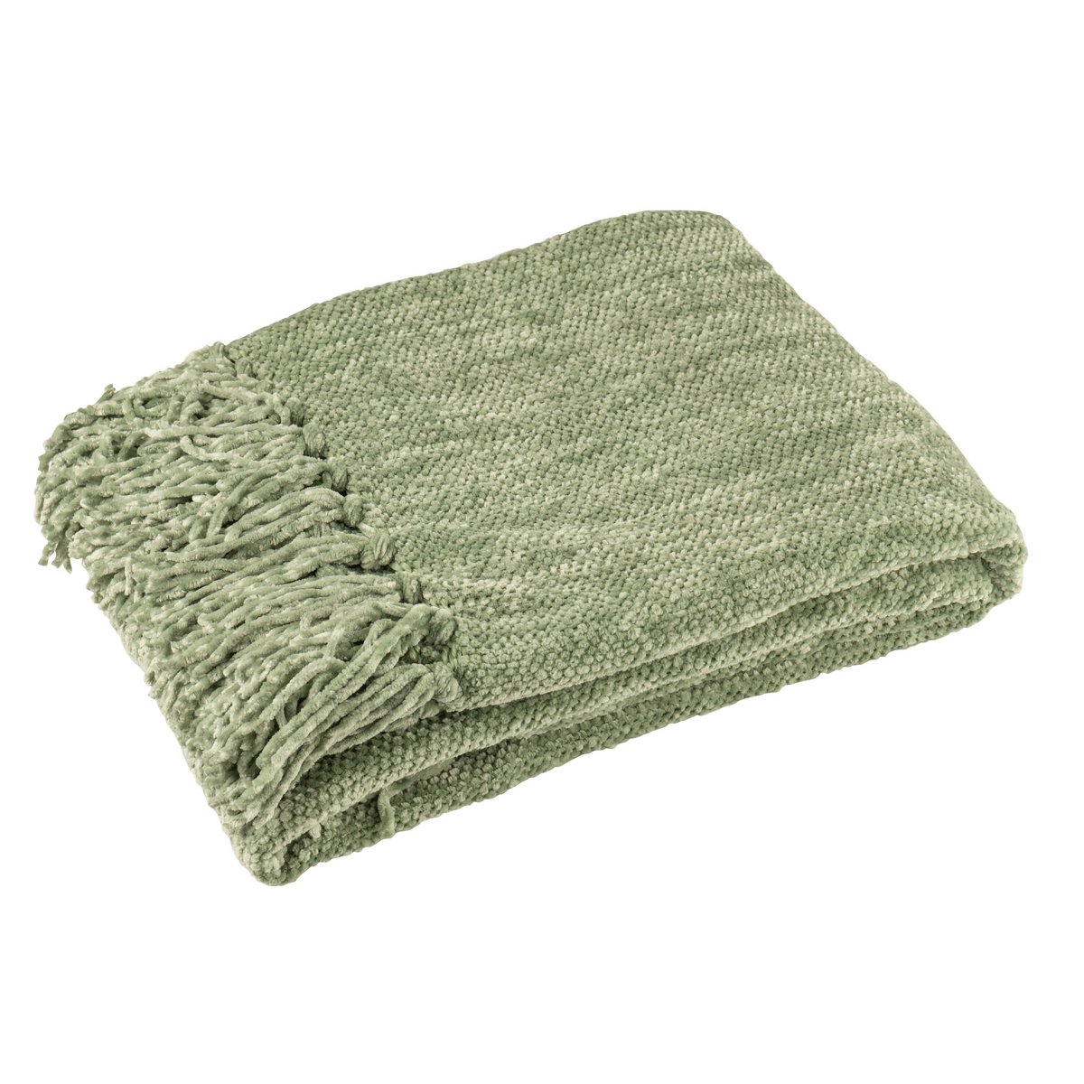 Couverture en coton J-Line, détails de texture en chenille