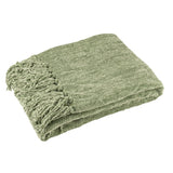 Couverture en coton J-Line, détails de texture en chenille