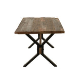 Table à manger J-Line - bois vieilli - marron
