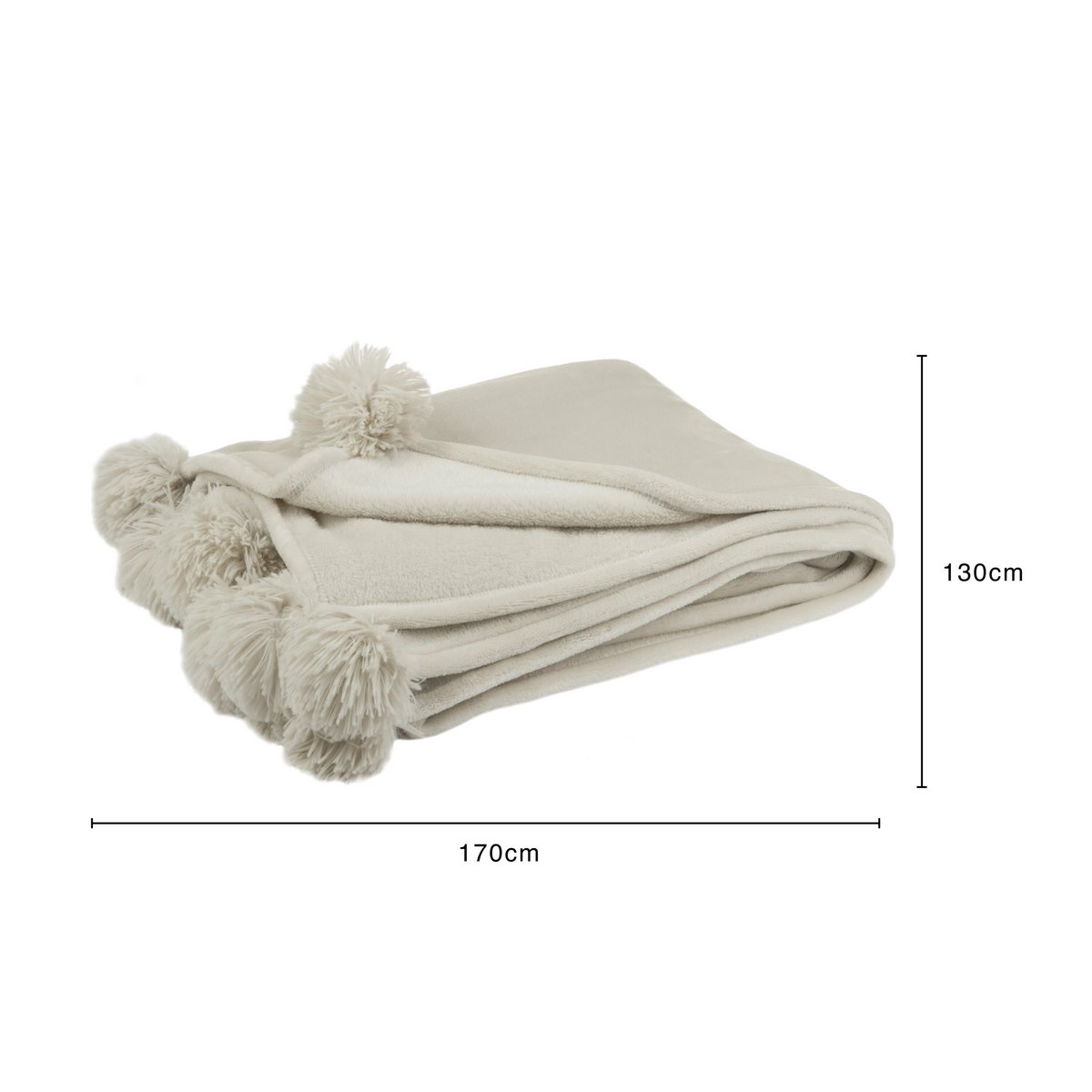Ambiance cosy avec le plaid Pompon J-Line sur un fauteuil
