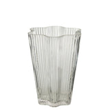 Vase Clara de J-Line, vue détaillée montrant la transparence et la forme
