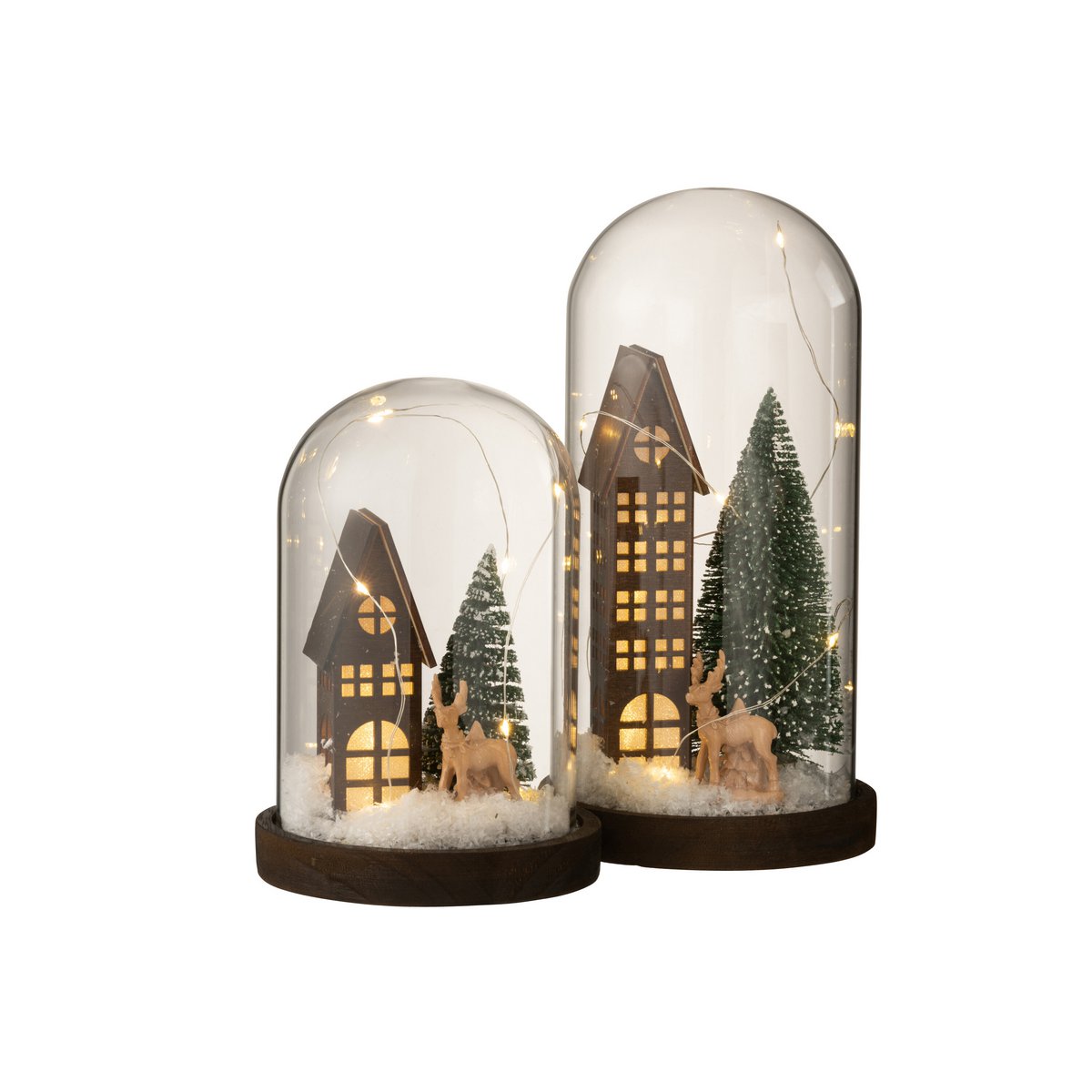 Vue latérale de la décoration Maison Noël LED