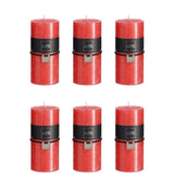 Bougie cylindrique rouge J-Line - vue de face, élégante et raffinée