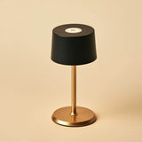 Lampe de table rechargeable David noir et or
