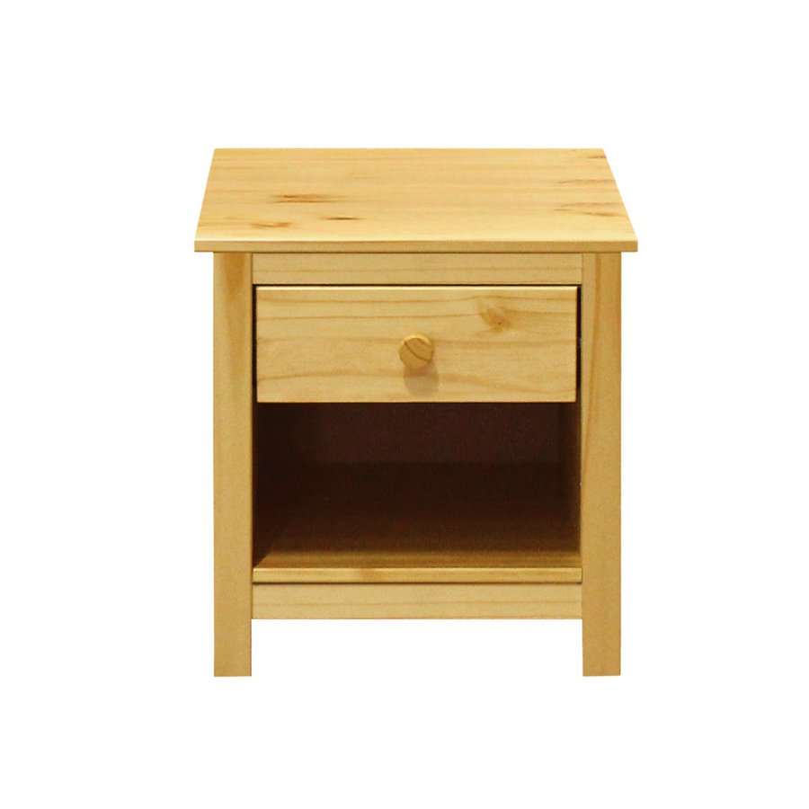 Détail du tiroir de la table de chevet avec poignée élégante